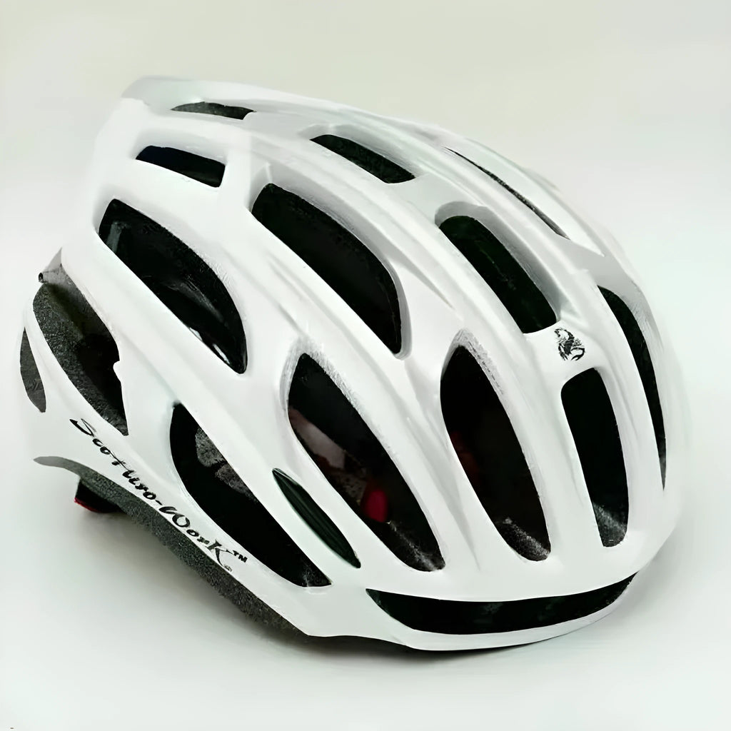 Bicycle helmet with one-piece moulding EPS PC shell 25 vents in fluorescent green