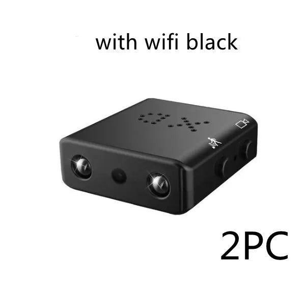 1080P Full HD mini camera with IR-CUT night vision motion detection black