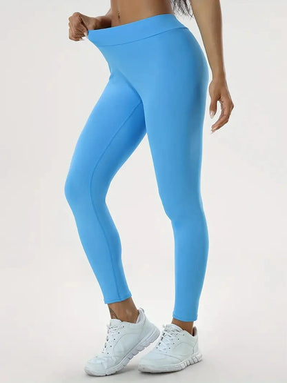 Women's high-waisted yoga pants in stylish colors and sizes for a flattering, comfortable fitness look.