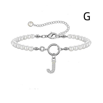 2024 personalised initial pearl bracelet for women with toggle clasp