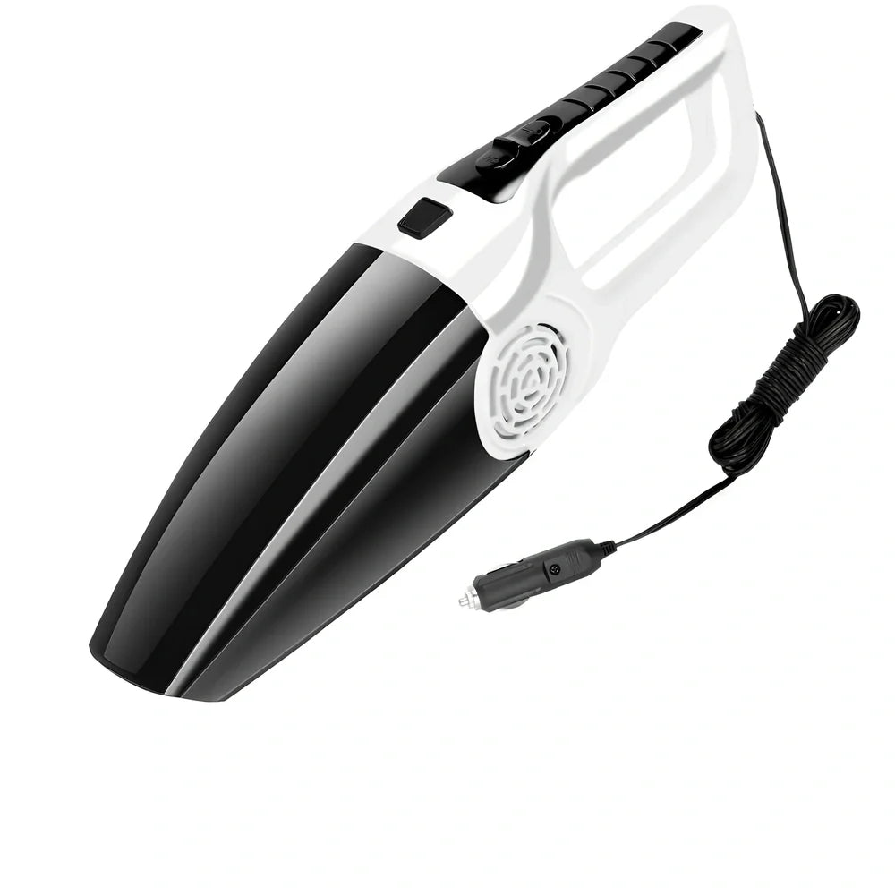 AutoClean Tm portable car vacuum cleaner with 12V DC power connection and washable filter