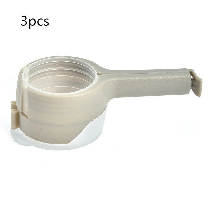 Versatile food clips in a range of colours, featuring airtight sealing and a convenient pour spout