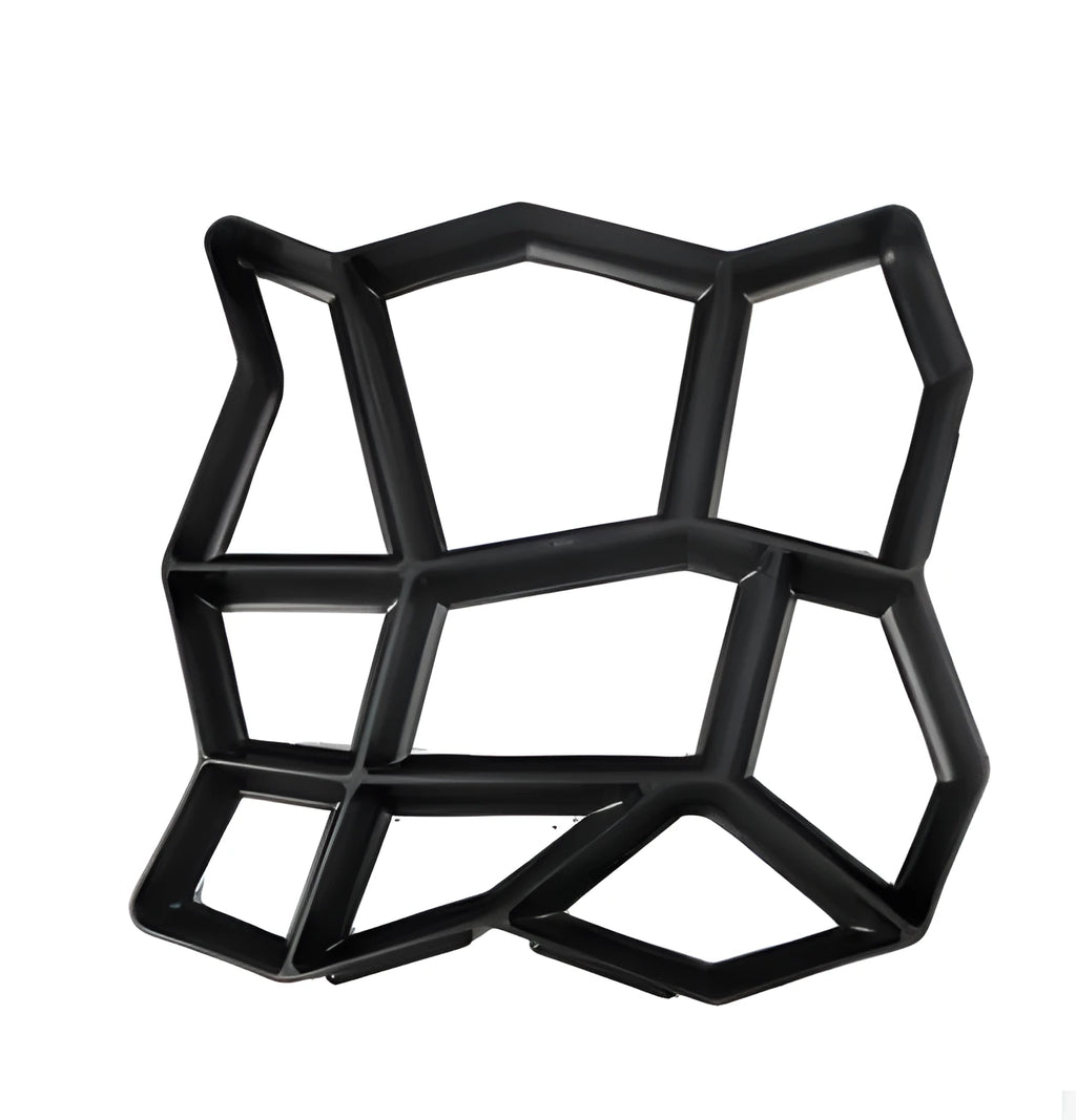 Black plastic goose floor concrete mold measuring 42x43cm for DIY garden path stones