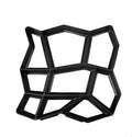 Black plastic goose floor concrete mold measuring 42x43cm for DIY garden path stones