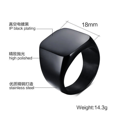 Jinshengfeng Jewelry Ring Light RC-294 in gold, black, and silver, showcasing sleek design and perfect fit.