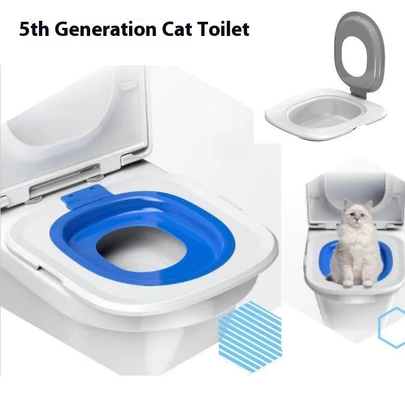Fifth generation grey ABS plastic cat litter box mat on a floor.
