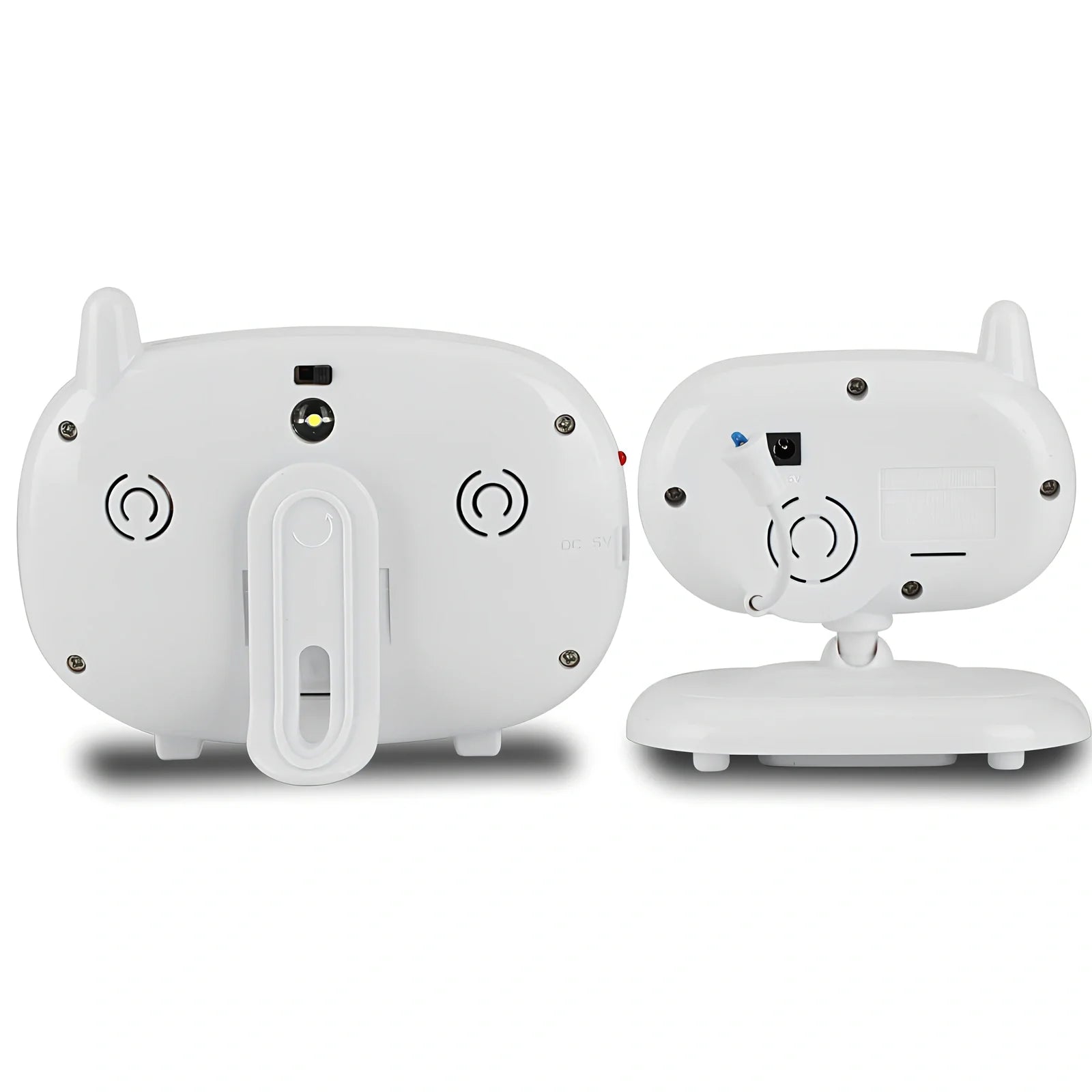White 3.5 inch wireless baby monitor with night vision camera and temperature display