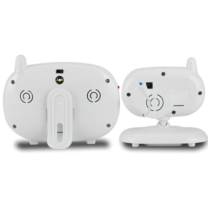 White 3.5 inch wireless baby monitor with night vision camera and temperature display