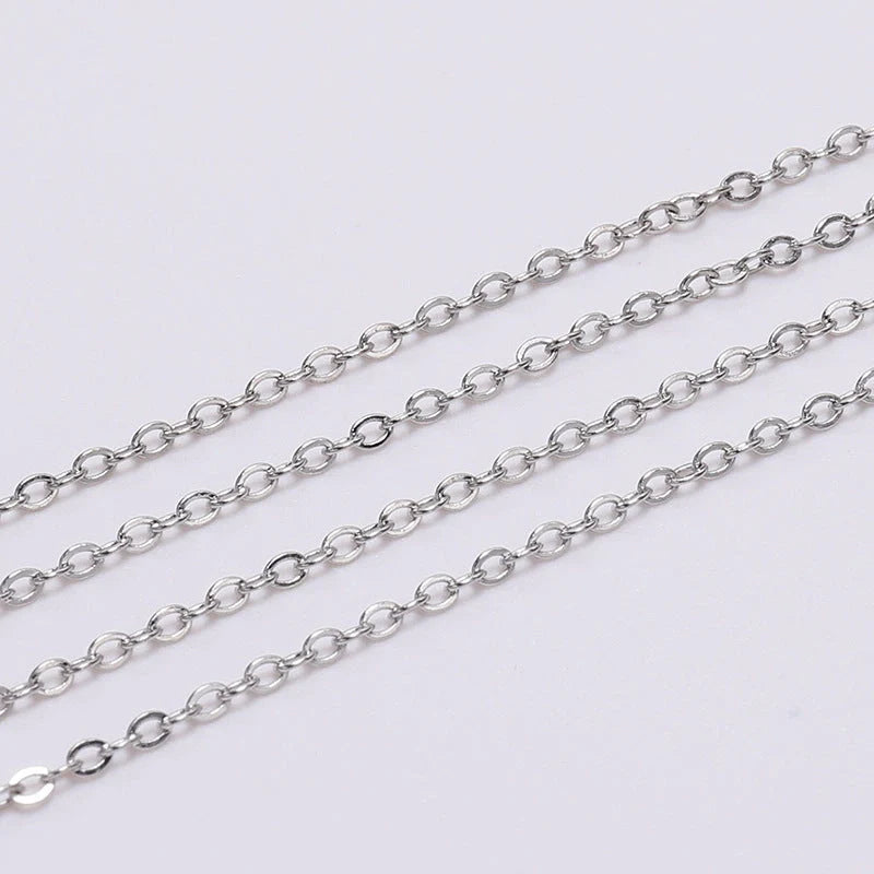 Copper Clad Iron Cross Chain for DIY jewellery making in various colours and thicknesses