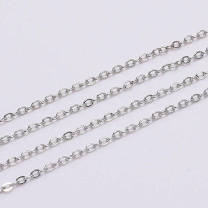 Copper Clad Iron Cross Chain for DIY jewellery making in various colours and thicknesses