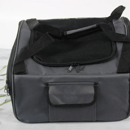 Folding hammock pet car seat bag for small cats and dogs in green, almond, and black