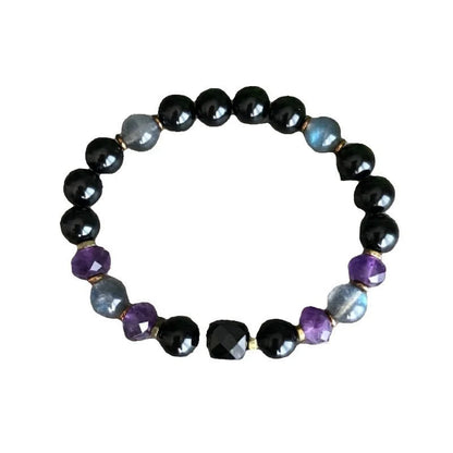 Versatile Obsidian 8mm Beaded Bracelet in European and American style