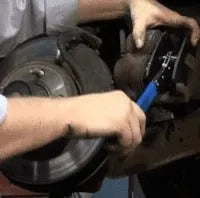 Blue brake piston compressor wrench with 40-75mm range for disc brake caliper retraction