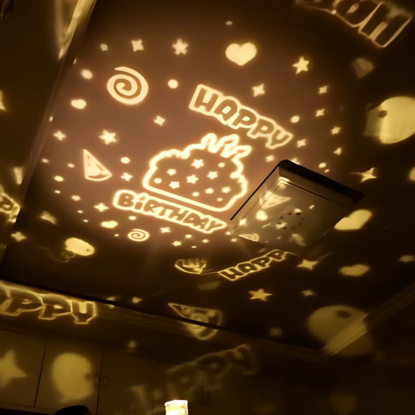 Sky Fall Projector Night Light for kids with 12 constellations, rotating USB 5W lamp in ABS PVC 10cm size