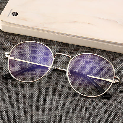 Anti-blue light computer glasses in black frame blocking 40% blue rays, with brown gold silver options for eye protection