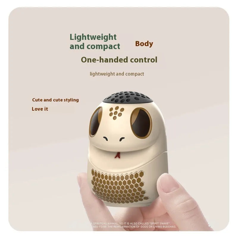 TK900 white cartoon Bluetooth speaker with lighting effects showing waterproof construction
