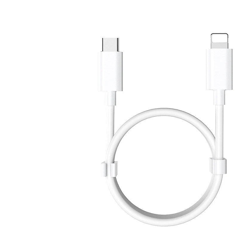 PD18W fast charging cable with Lightning connector, white, 1m length