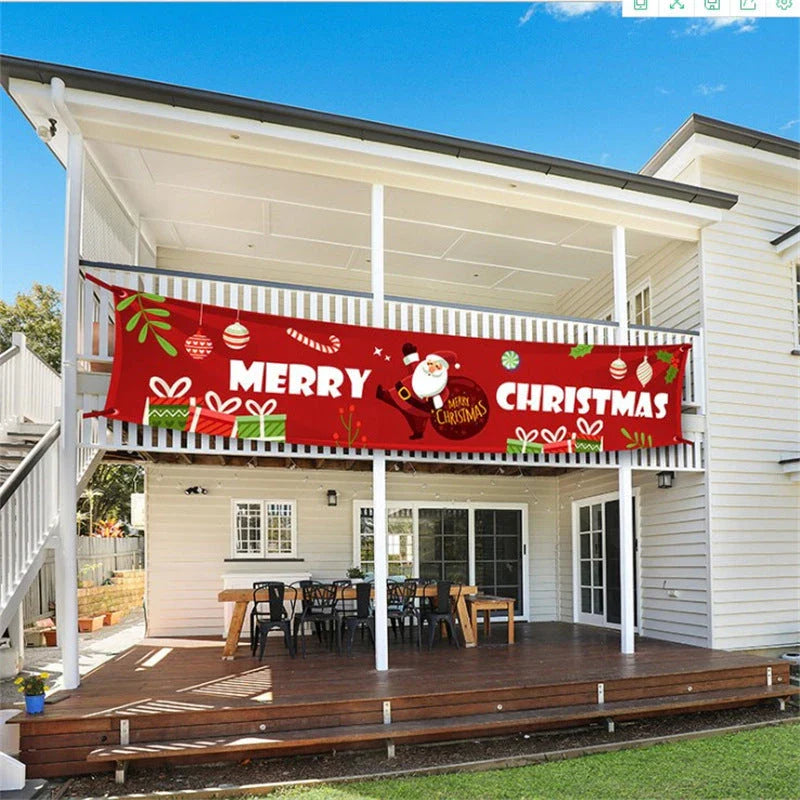 Christmas Letters Banner Decorative Flag with durable Oxford cloth material