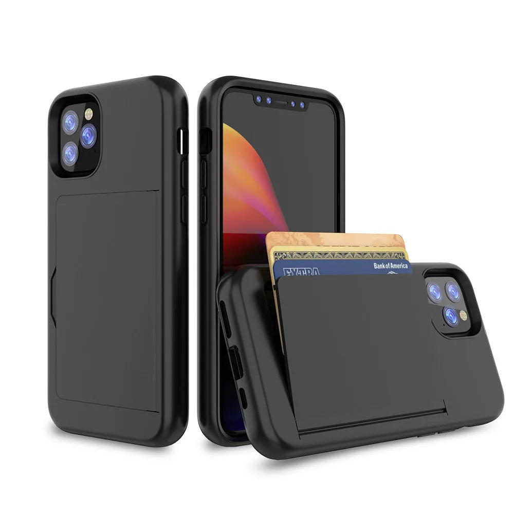 iPhone 11 protective case in solid colour with TPU and PC dual-material construction