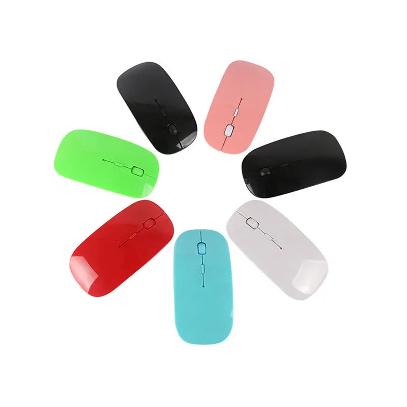 Wireless computer mouse in six colour options with USB receiver for Windows PCs