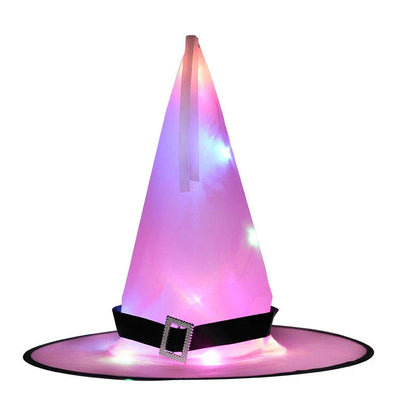 Glowing witch hat with LED lights for Halloween decor