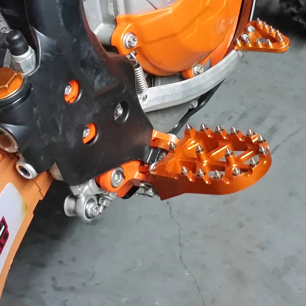 KTM foot pedal aluminium alloy orange blue motocross modified off-road motorcycle footrest