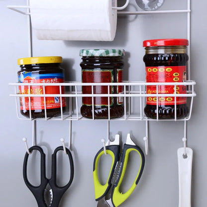 Kitchen multi-function refrigerator pylon preservative paper towel side wall collector in white