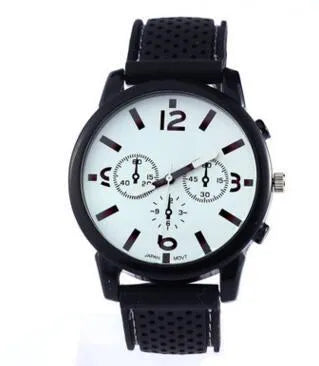 Men's three eye sports car concept fashion watch on wrist, available in multiple colours