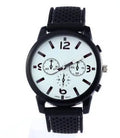 Men's three eye sports car concept fashion watch on wrist, available in multiple colours