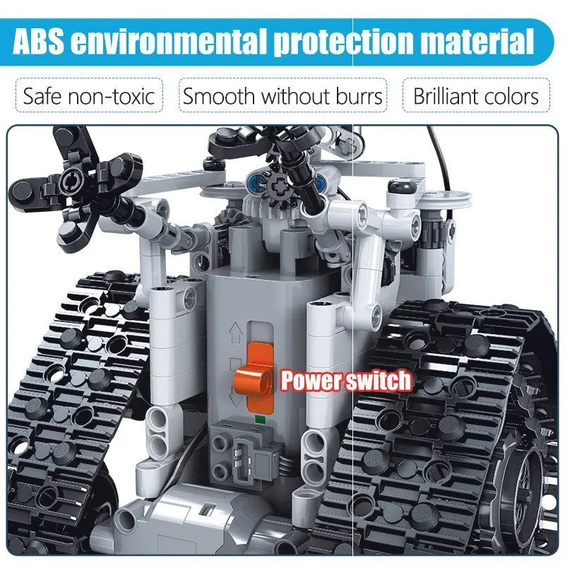 Robot electric control block building blocks in ABS plastic with smooth rounded corners for safe children's play