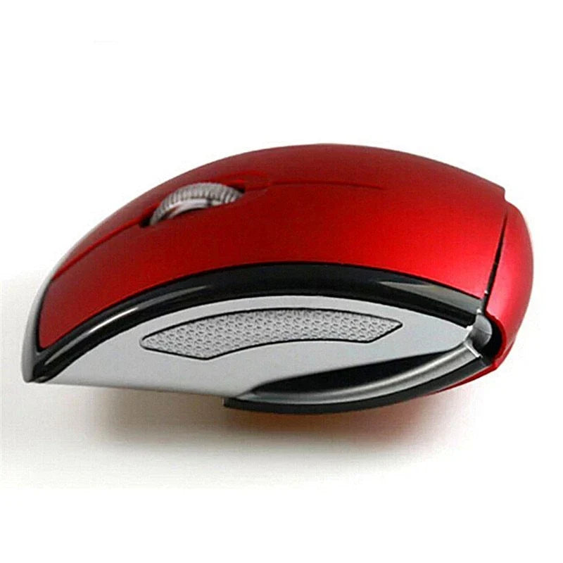Wireless foldable mouse in various colours, showcasing compact and portable design