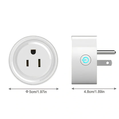 UK three-pin WIFI smart plug adapter with four outlets and USB ports for remote control via app or Alexa