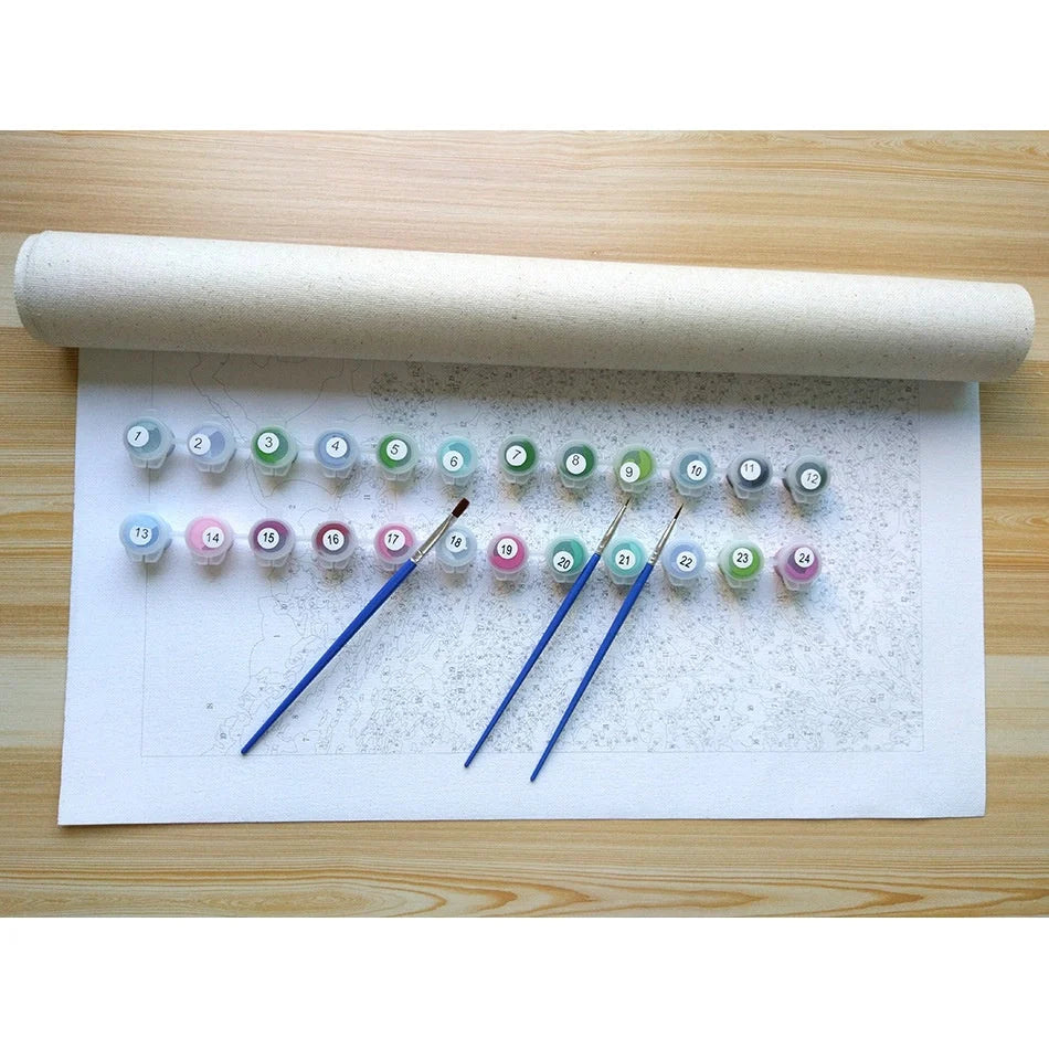 Hand-painted horse digital oil painting on linen canvas, 40x50cm