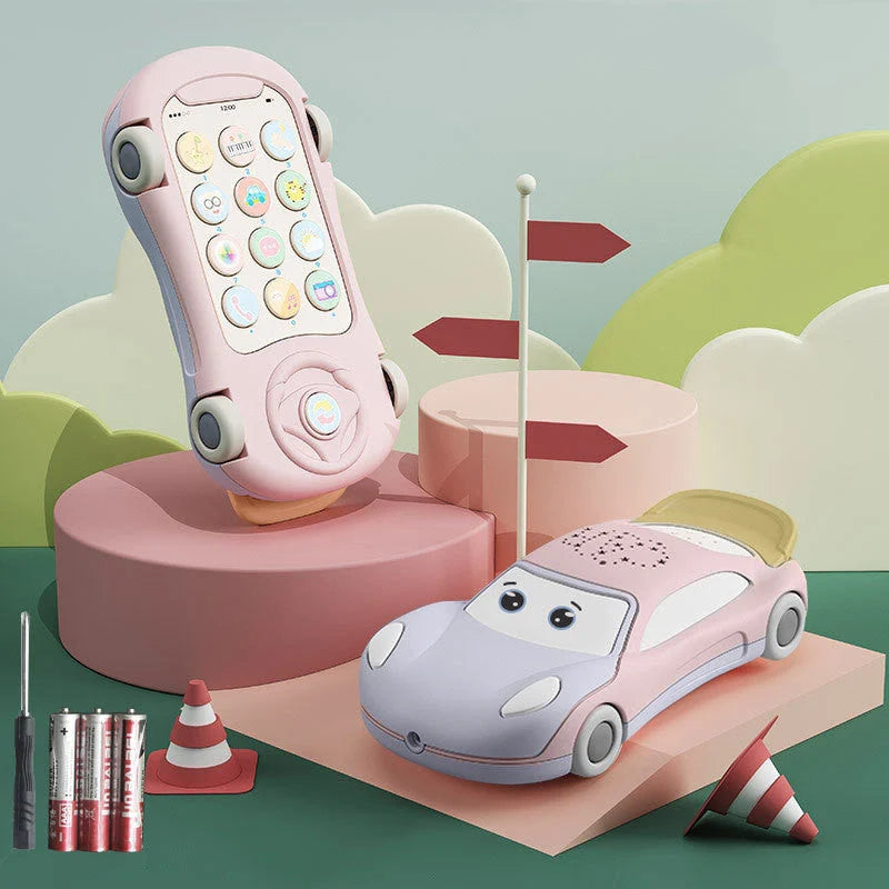 Luminous Projector Learning Toy Car for infants with bilingual phone function