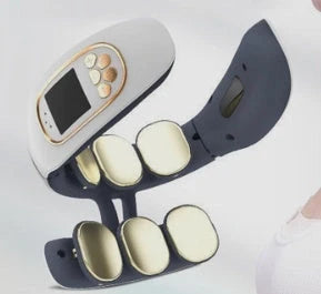 Multi-function Intelligent Neck Cervical Massager in white and red, featuring 4 modes and 15 gears