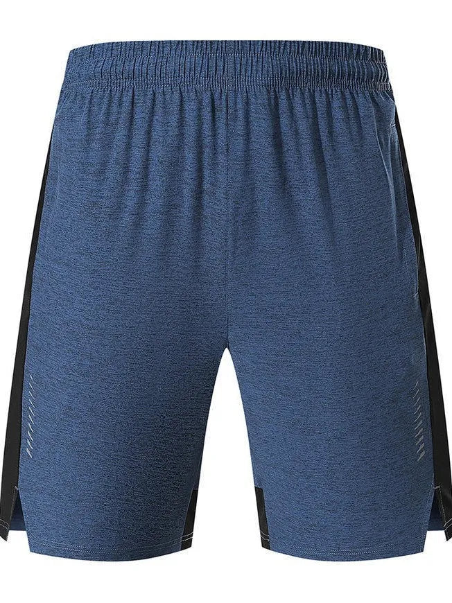 Men's black spandex five-point casual shorts on a mid waist.