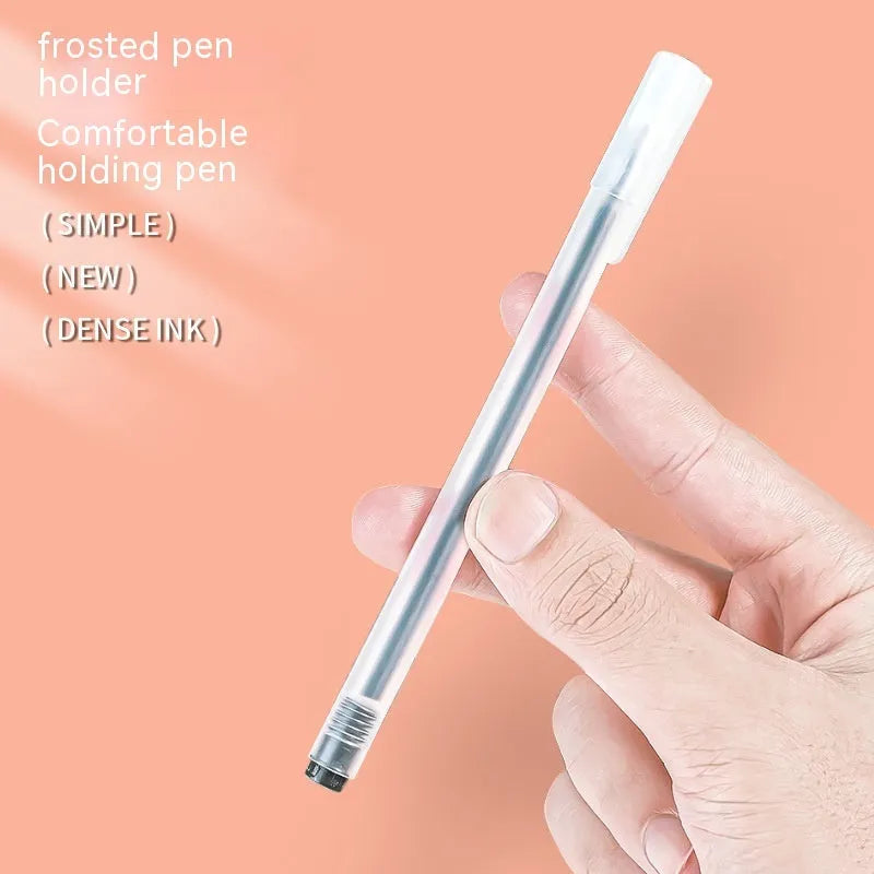 Set of 12 coloured gel pens with 0.5mm tips and plastic barrels for stationery and writing