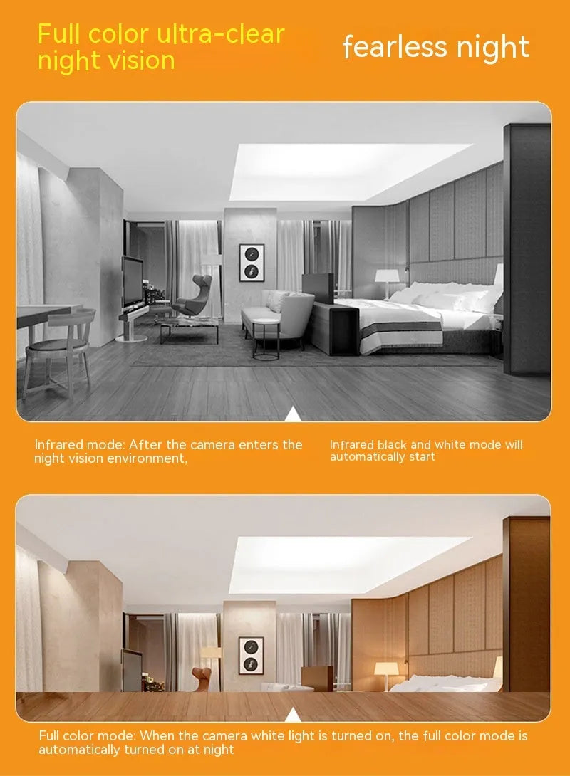 Wireless wifi bulb camera with 1080p resolution and full colour night vision measuring 5x12cm