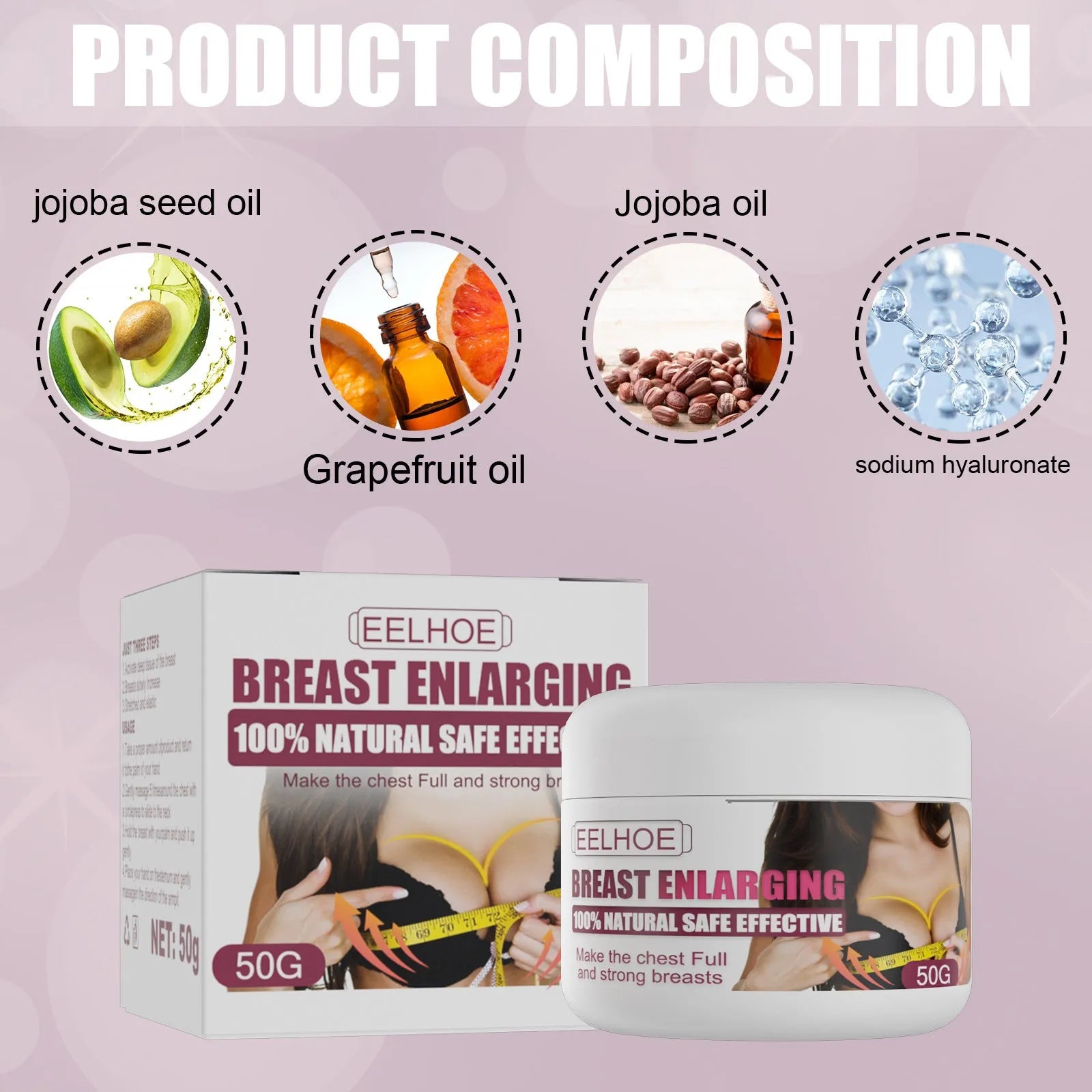 White breast beauty cream tube 50g for lifting and plumping bust