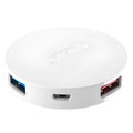 ORICO HA4U-U3 USB 3.0 four port hub in black ABS with four USB Type-A ports and Micro USB input