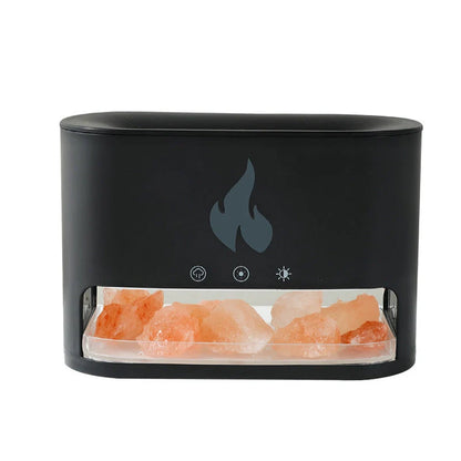 Flame Humidifier with 3D simulation flame and aromatherapy function