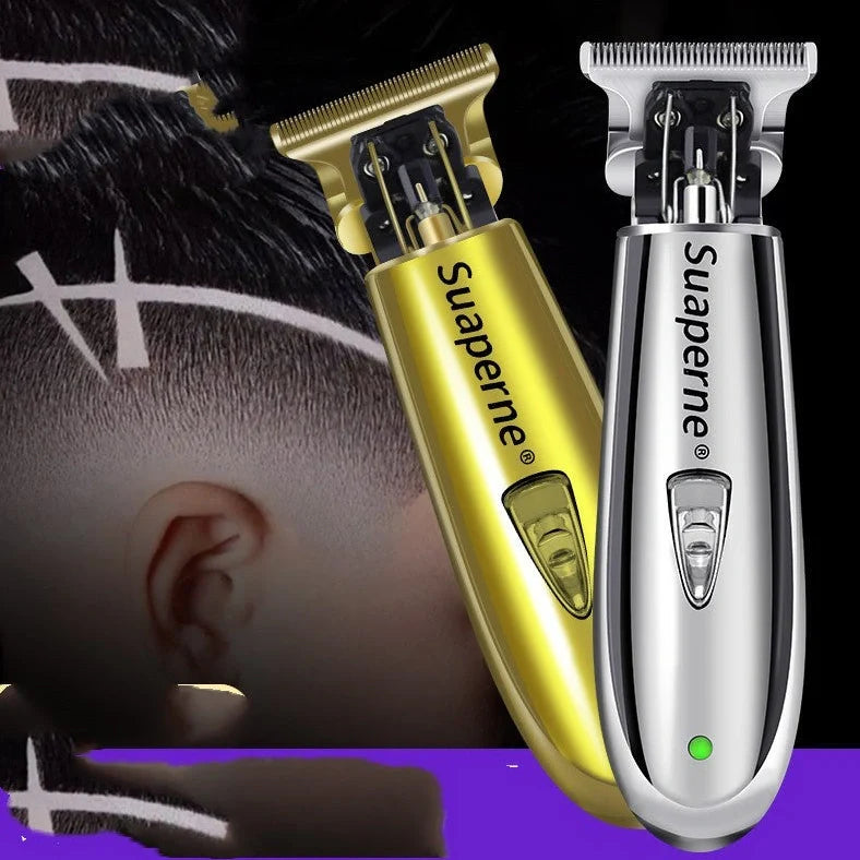 X7 hair clipper in gold colour showing size 10 blades and dual-mode power options