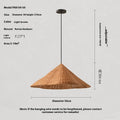 Silent Style rattan woven ceiling lamp in natural colour, shown in a zen-inspired room setting.