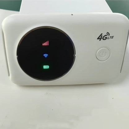 White 4G wireless router with 150Mbps speed, dual band 5GHz support, and SIM card slot for secure connectivity