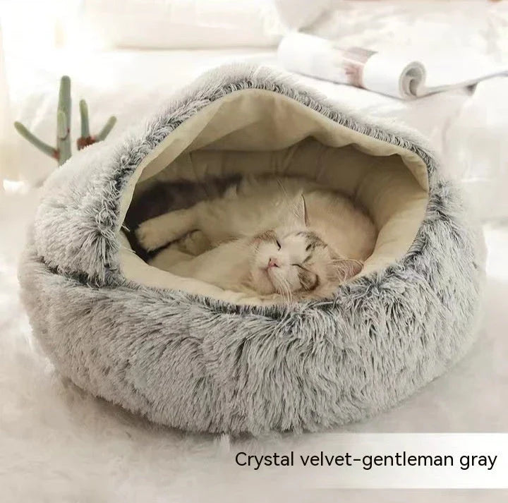 Cozy 2-in-1 Pet Bed in various colors and sizes, designed for ultimate comfort and relaxation for cats and dogs.