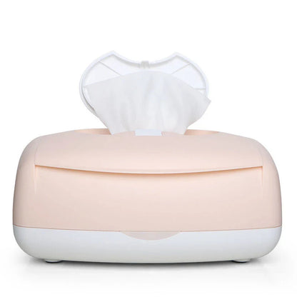 Pink steam-heated baby wipes warmer with double-layered seal design
