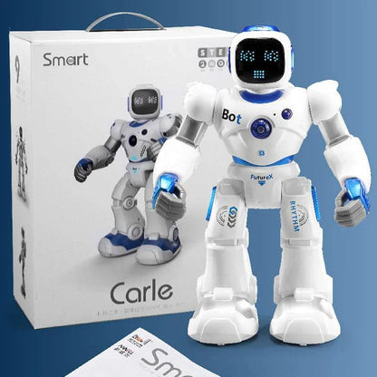 Smart Remote-Controlled Robot Toy with mobile app control, gravity sensor, and interactive lights for early learning and STEM education