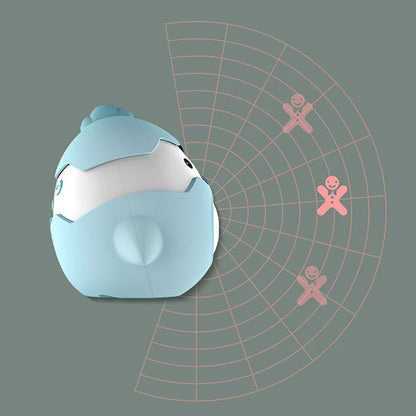 Smart alarm clock with infrared sensing and anti-myopia features in blue and pink