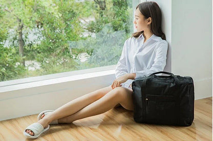 Large capacity waterproof nylon foldable travel duffel bag in multiple colors