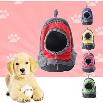 Multi-colour backpack pet bag with breathable mesh for small dogs and cats